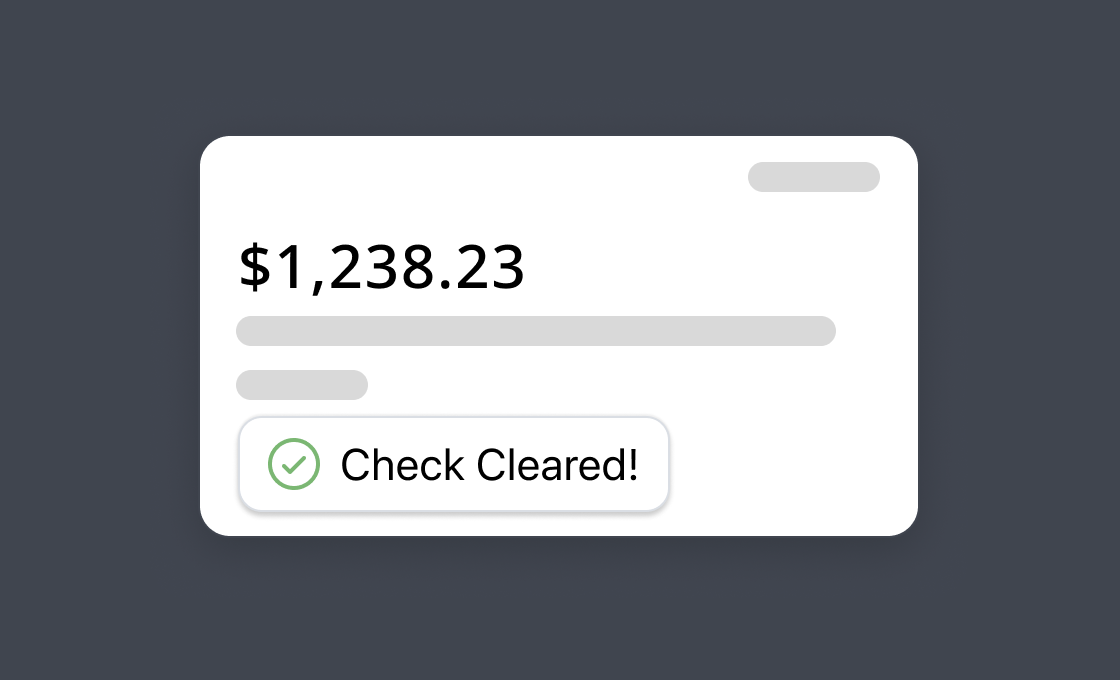 How long does it take for a check to clear?